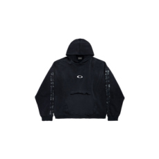 발렌시아가 트랜스페어런트 테이프 립드 포켓 후디 에 대한 남성 에 페이디드 블랙/화이트