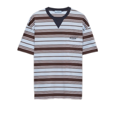 프라다 코튼 스트라이프 티셔츠