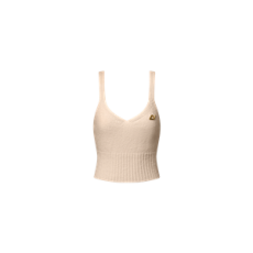 루이비통 스트랩 크롭 톱 에크루