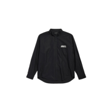 발렌시아가 남성 마스킹 테이프 라지 핏 롱 슬리브 셔츠 블랙