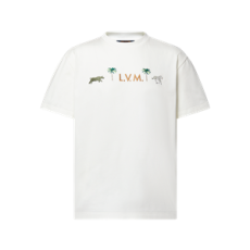 루이비통 LV x 다즐링 리미티드 엠브로이더드 쇼트 슬리브드 크루넥