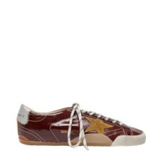 골든구스 여성 스웨이드 스타 & 실버 나파 힐탭 버건디 나플락 트루스타