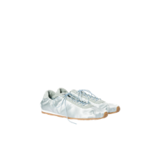 미우미우 플룸 새틴 스니커즈 파우더 블루