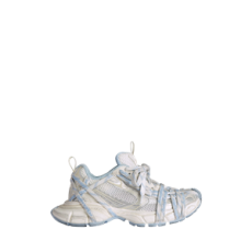 발렌시아가 여성 3xl 익스트림 레이스 로고 스니커즈 오프 화이트/화이트/라이트 블루