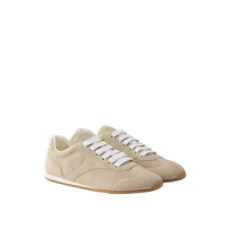 프라다 스웨이드 스니커즈 퍼미스 스톤