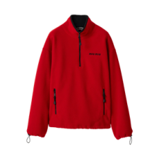 미우미우 플리스 스웨트셔츠 레드