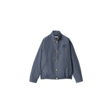 미우미우 체크 테크니컬 패브릭 블루종 재킷