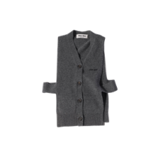 미우미우 캐시미어 가디건 베스트 슬레이트 그레이