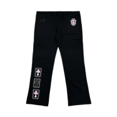 크롬하츠 데들리 돌 대거 로고 스웨트팬츠 블랙