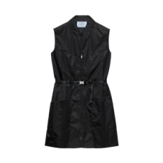 프라다 리나일론 미니 드레스 블랙