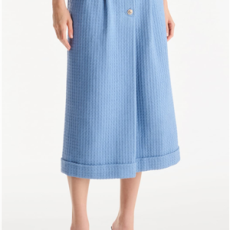 샤넬 코튼 트위드 미디 스커트 블루