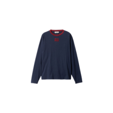 미우미우 롱 슬리브드 코튼 저지 티셔츠