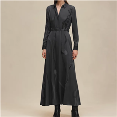 에르메스 “Palefroi Remix” 버튼 장식 롱 드레스