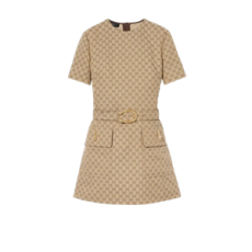 구찌 GG 코튼 캔버스 패브릭 드레스