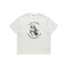 아크네 스튜디오 프린트 티셔츠 - 릴랙스 핏 오프 화이트