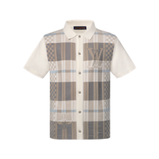 루이비통 그래픽 자카드 쇼트 슬리브드 셔츠