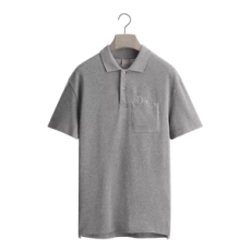 디올 폴로 셔츠 그레이 코튼 피케