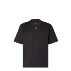 펜디 블랙 코튼 티셔츠