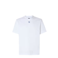 펜디 화이트 코튼 티셔츠