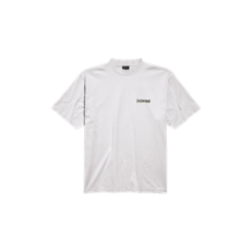 발렌시아가 남성 마스킹 테이프 미디엄 핏 티셔츠 더티 화이트