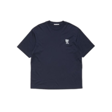 아크네 스튜디오 리본 로고 티셔츠 네이비 블루