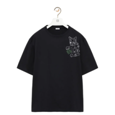 로에베 루즈 핏 티셔츠 - 코튼 블랙