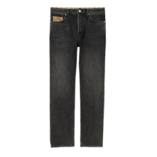 구찌 워시드 코튼 데님 팬츠