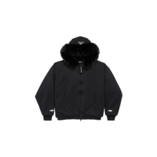 발렌시아가 여성 플러피 집업 후디 블랙