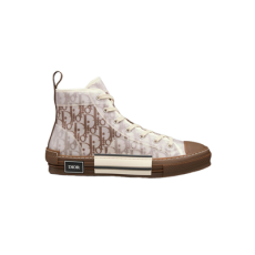 디올 B23 하이탑 오블리크 캔버스 커피 스니커즈