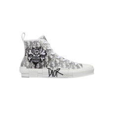 디올 B23 하이탑 오블리크 캔버스 꿀벌 자수 패치 스니커즈