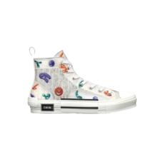디올 B23 하이탑 오블리크 캔버스 멀티컬러 모티프 스니커즈