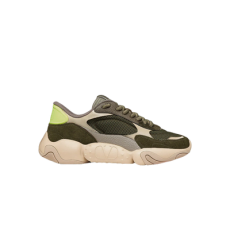 발렌티노 버블백 카키 메쉬 스웨이드 스니커즈