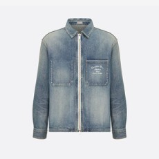 디올 데님 지퍼 오버셔츠