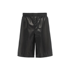 프라다 블랙 나파 가죽 버뮤다