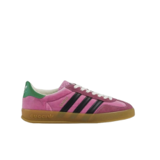 구찌 X 아디다스 벨벳 핑크 가젤 로우탑 스니커즈